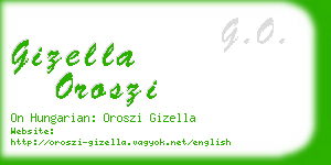 gizella oroszi business card